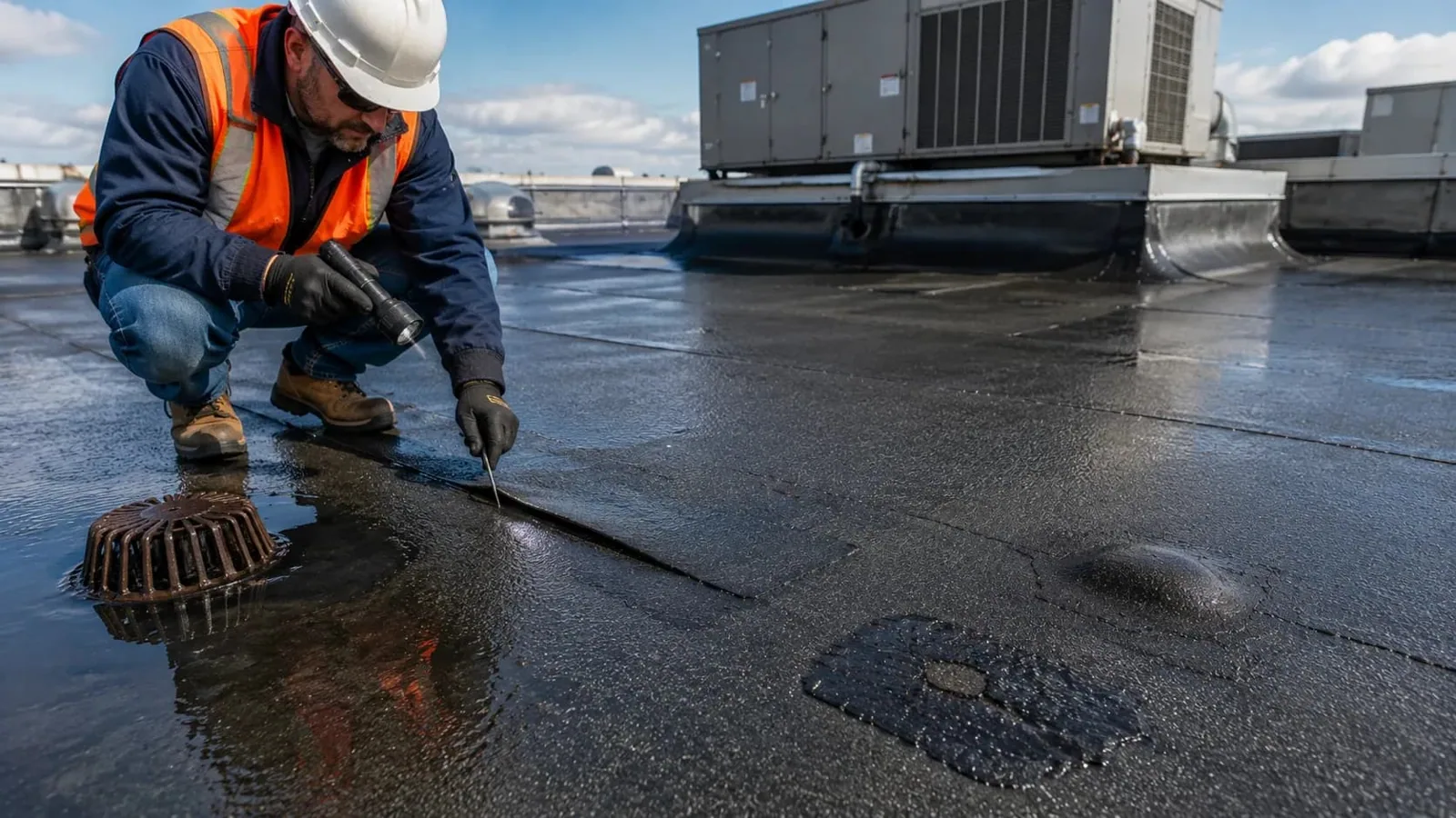 Commercial Wind Damage Roof Repair in Fishers, IN