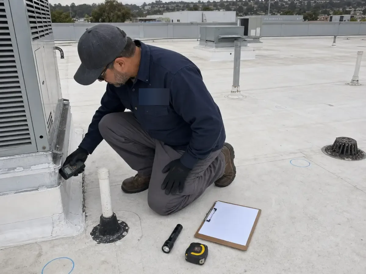 Commercial roof inspection